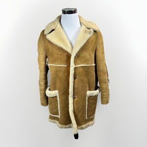 Men's Tan Shearling Coat